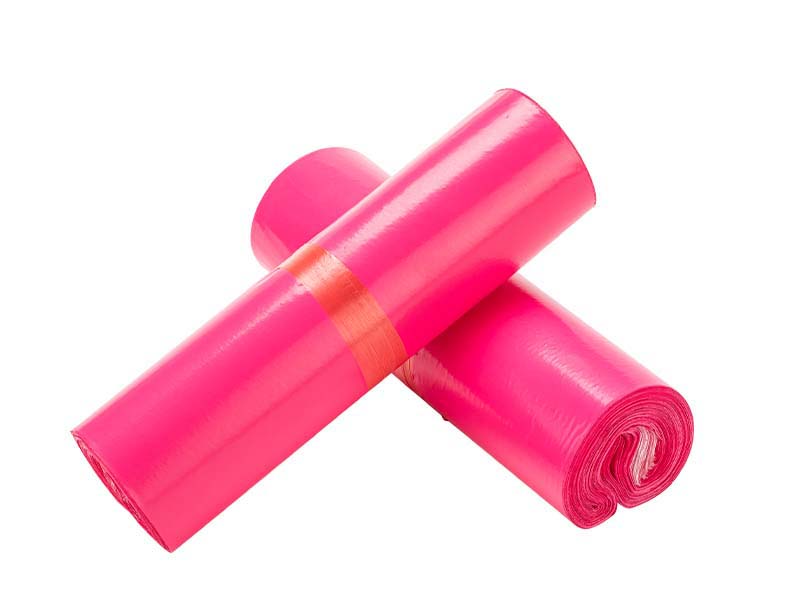 乐东玫红色快递袋-02